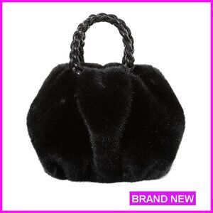 Faux Fur Tote Bag with Shoulder Strap, Large Capacity Handbag for Women